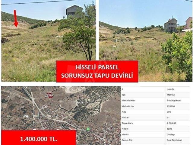 Büyük Gökçeli, Isparta Merkez içerisinde satılık Arsa