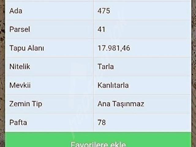 Köprücek Sırtı, Yalvaç içerisinde satılık Arsa