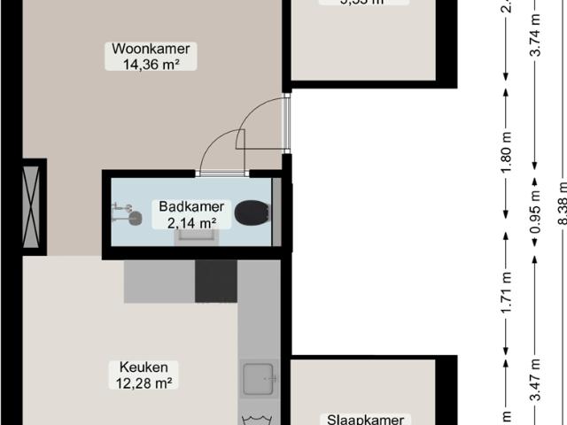 Appartement te huur in Korrewegwijk, Groningen