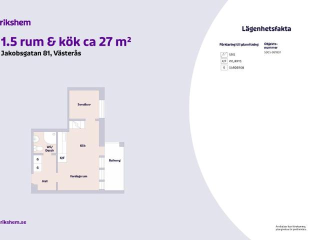 Lägenhet hyra i Vetterslund, Västerås
