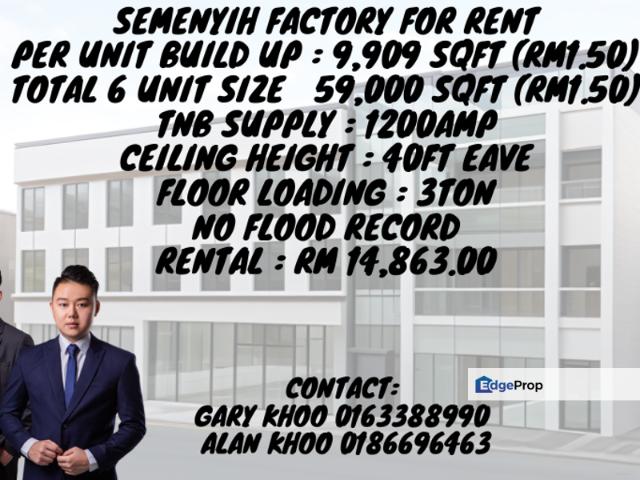 Warehouse for rent in Kajang, Langat