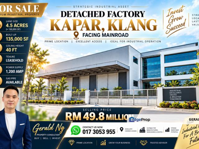 Warehouse for sale in Taman Klang Utama, Bandaraya Klang