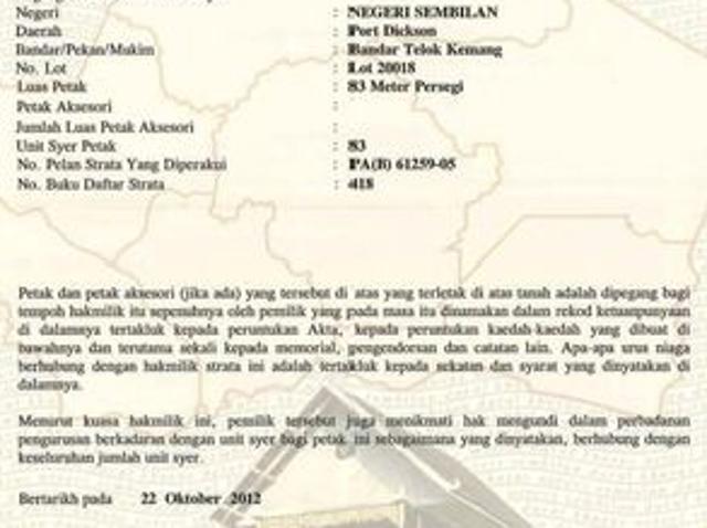 Condominium for sale in Sri Rusa, Negeri Sembilan