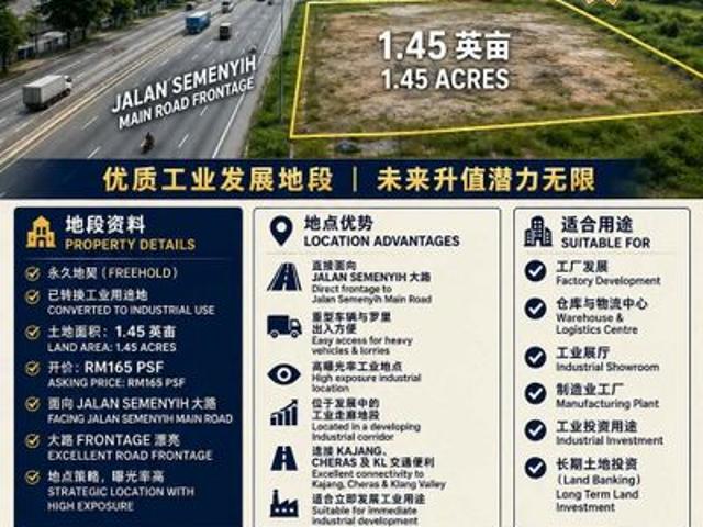 Warehouse for sale in Kajang, Langat
