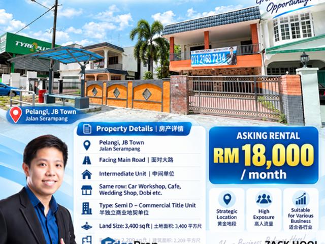 Shop for rent in Johore Bahru, Johor