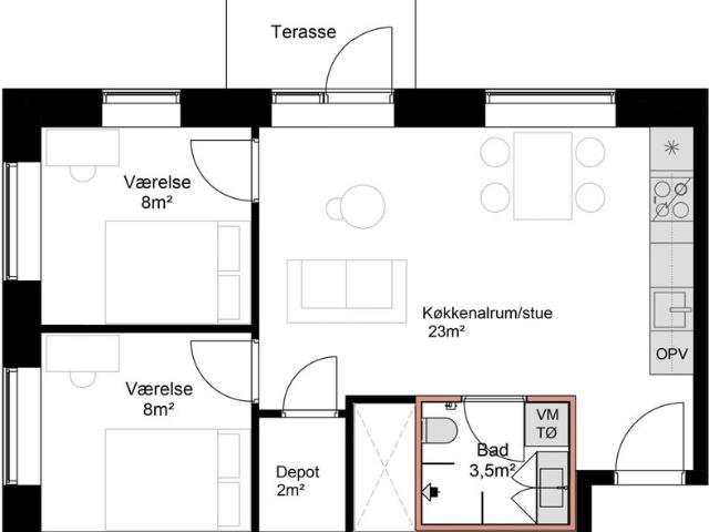 Lejlighed til leje i Odense