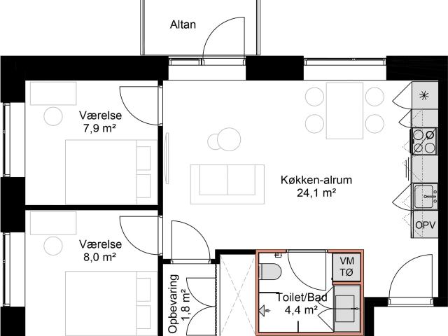 Lejlighed til leje i Odense
