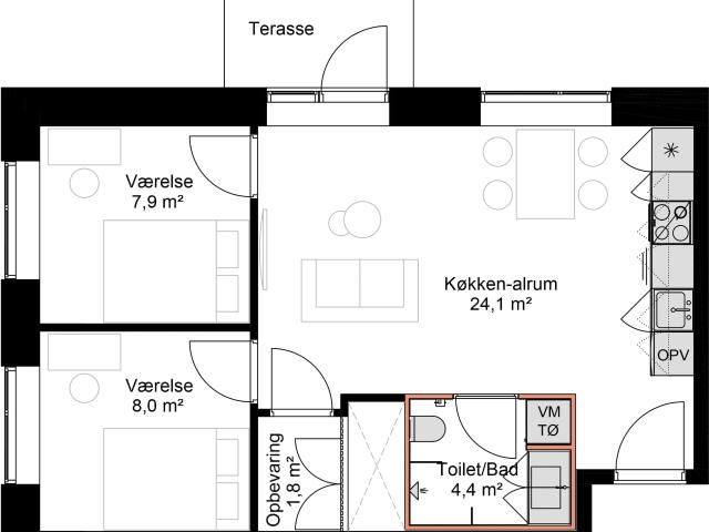 Lejlighed til leje i Odense