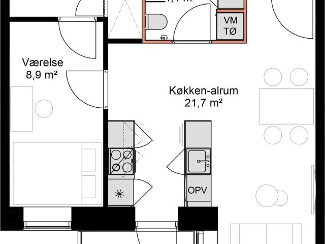 Lejlighed til leje i City Campus, Odense