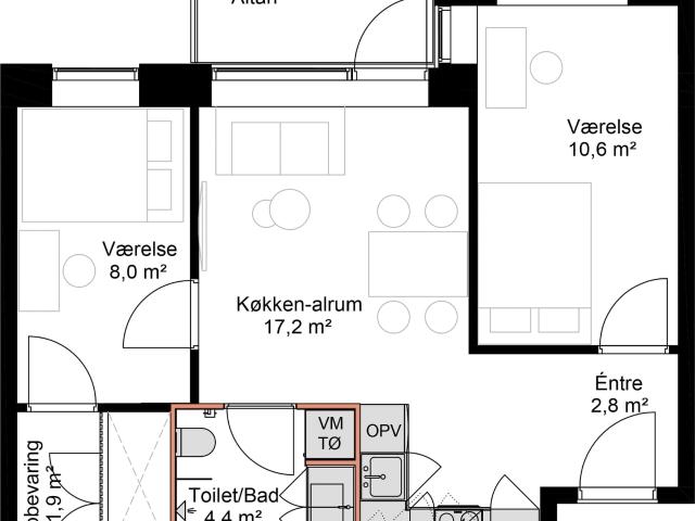 Lejlighed til leje i Odense