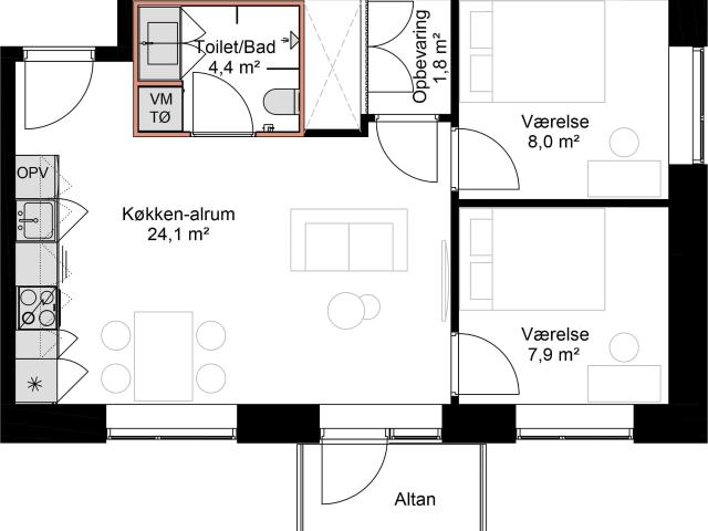 Lejlighed til leje i Odense