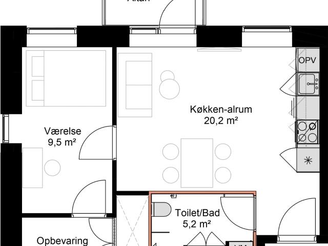 Lejlighed til leje i Odense