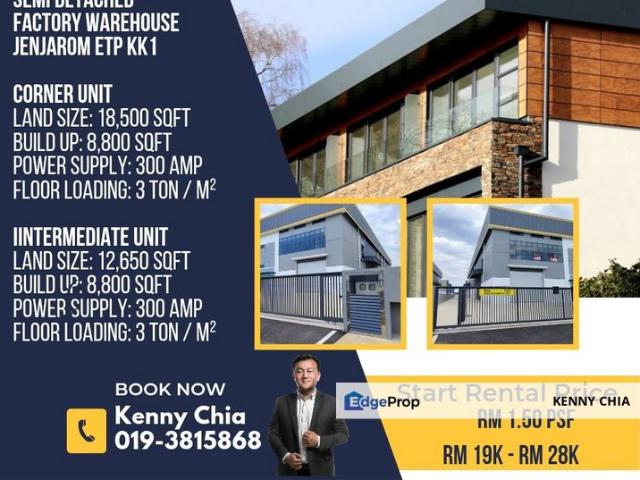 Warehouse for rent in Jenjarom, Selangor