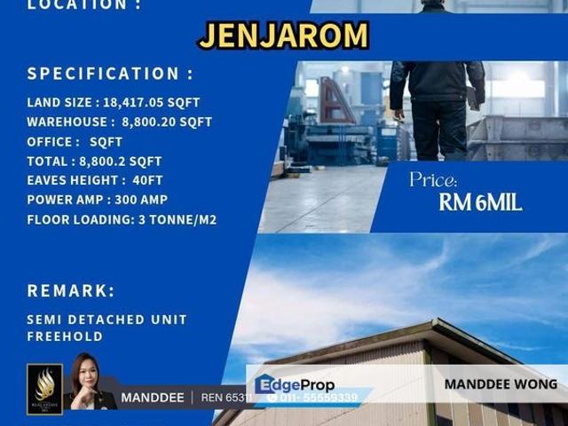 Warehouse for sale in Jenjarom, Selangor