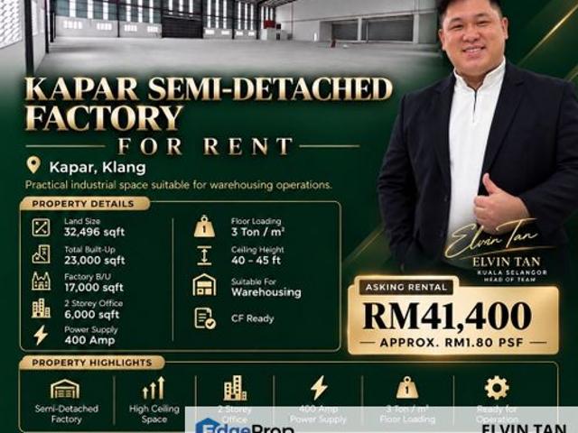 Warehouse for rent in Jeram, Selangor