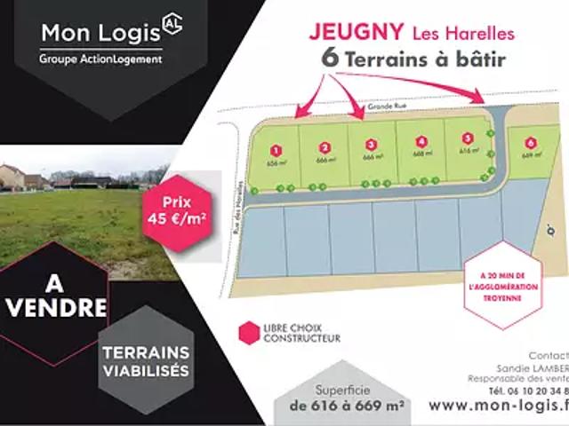 Terrain vente à Troyes, Jeugny