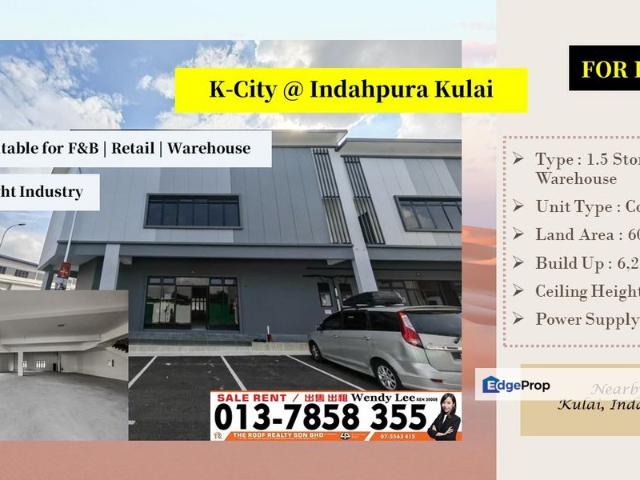 Warehouse for rent in Kulai, Johor