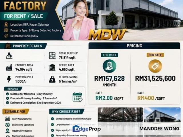 Warehouse for rent in Port Klang, Selangor