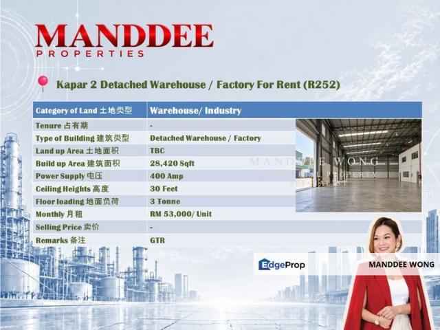 Warehouse for rent in Kuala Selangor, Selangor