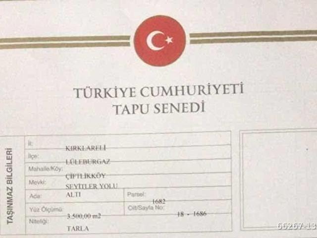 Çiftlikköy, Lüleburgaz içerisinde satılık Arsa