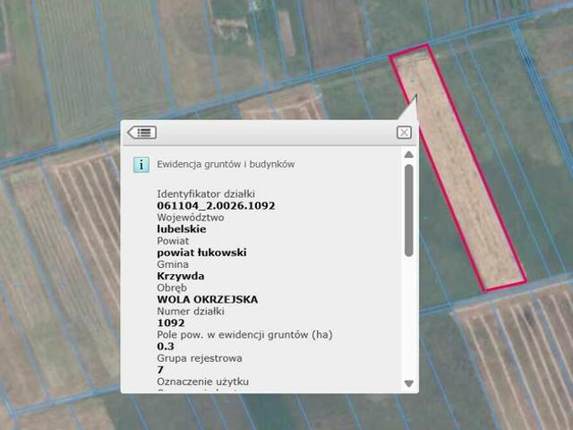 Grunt na sprzedaż w Krzywda, Lubelskie