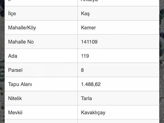 Kaş, Antalya içerisinde satılık Arsa