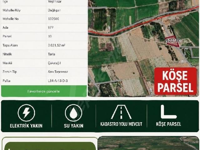 Yeşilhisar, Kayseri içerisinde satılık Arsa