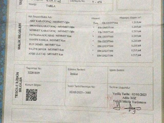 Uğrar, Kaş içerisinde satılık Arsa