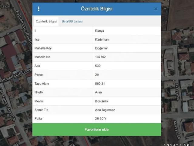 Kadinhani, Konya içerisinde satılık Arsa