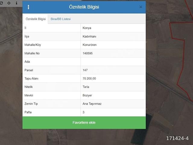 Kadinhani, Konya içerisinde satılık Arsa