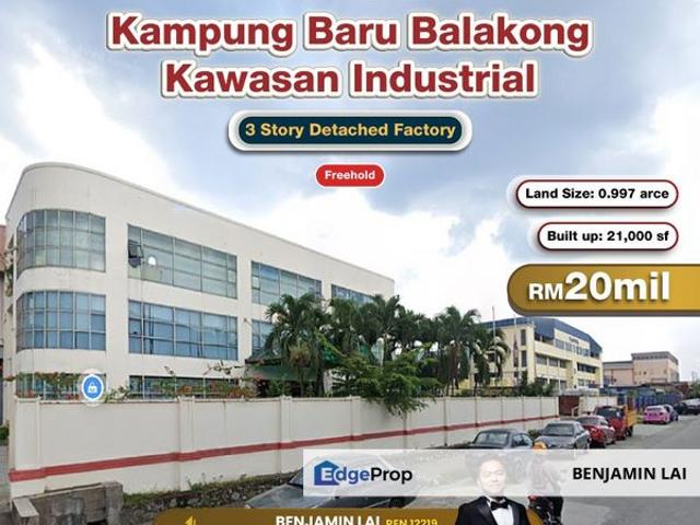 Warehouse for sale in Kajang, Langat