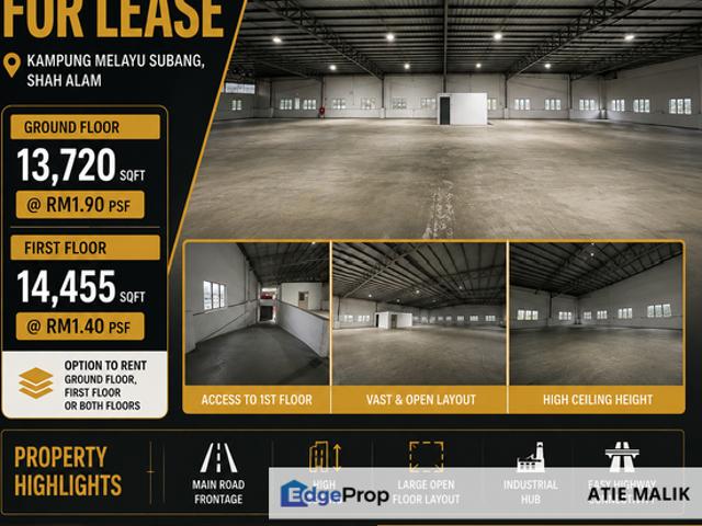 Warehouse for rent in Petaling, Alam Impian