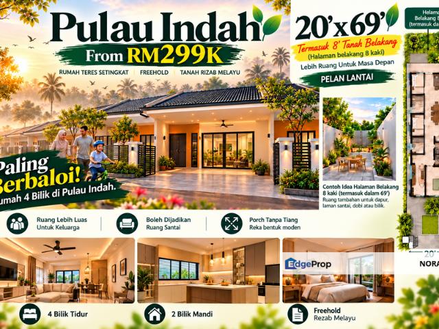 House for sale in Perumahan Kastam Pulau Indah, Bandaraya Klang