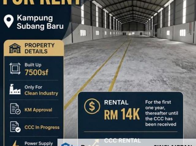 Warehouse for rent in Petaling, Alam Impian