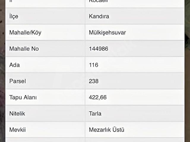 Kandira, Kocaeli içerisinde satılık Arsa