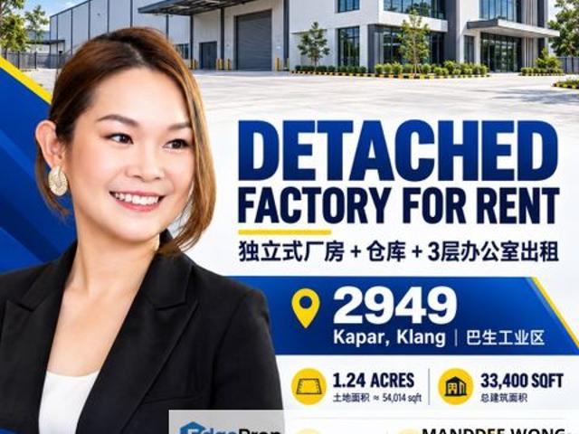 Warehouse for rent in Kapar, Bandaraya Klang