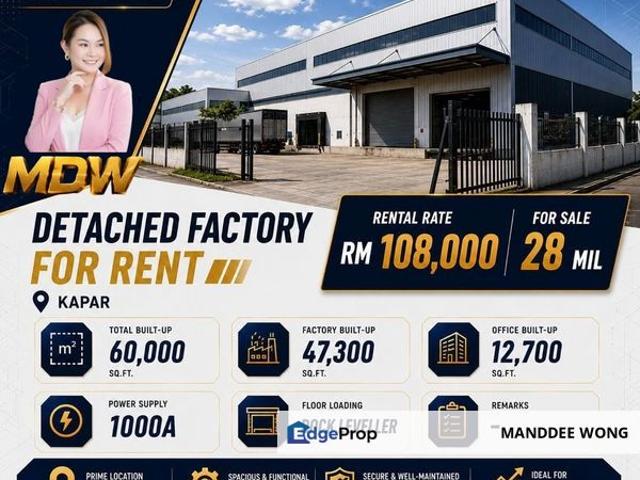 Warehouse for rent in Port Klang, Selangor