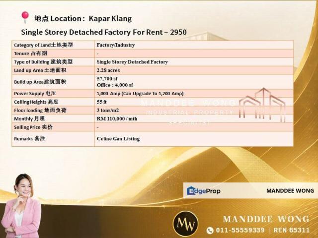 Warehouse for rent in Port Klang, Selangor