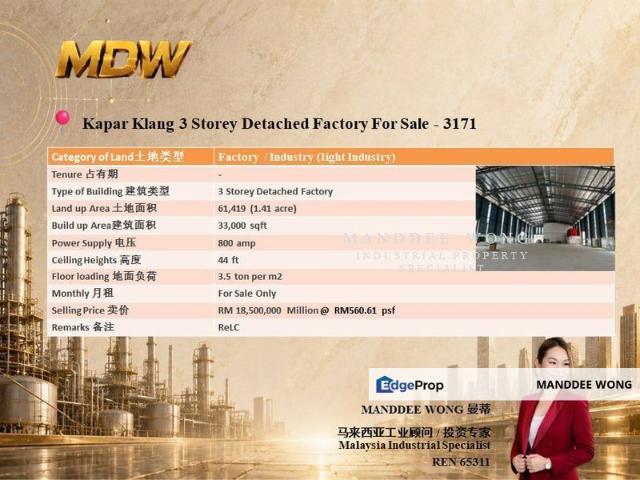 Warehouse for sale in Port Klang, Selangor