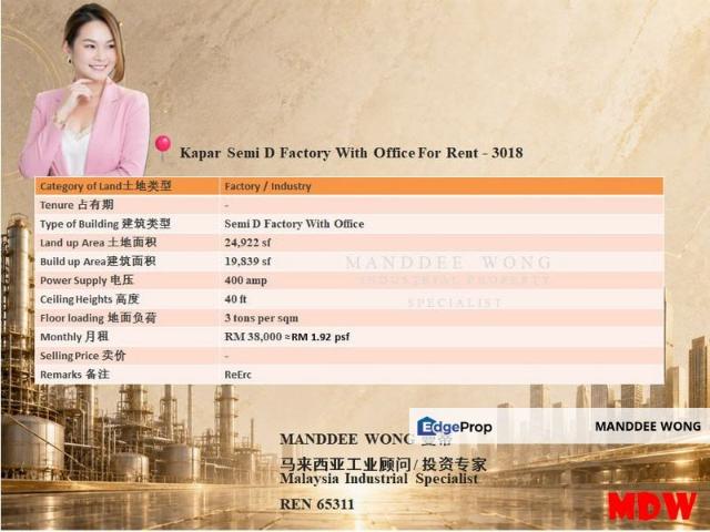 Warehouse for rent in Port Klang, Selangor