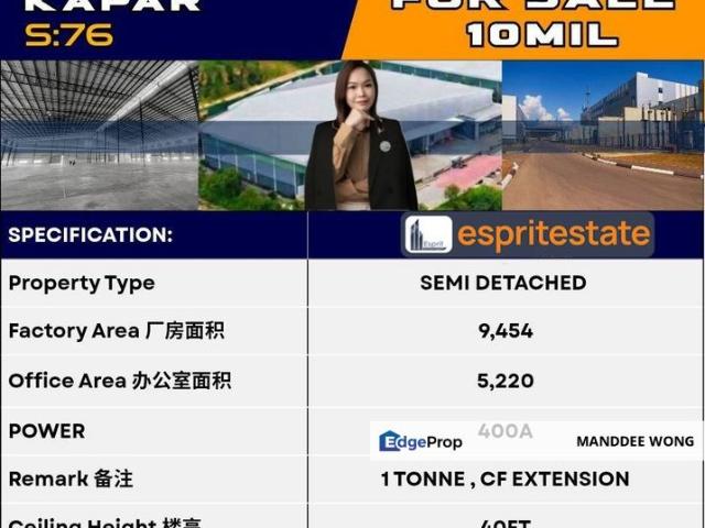 Warehouse for sale in Port Klang, Selangor