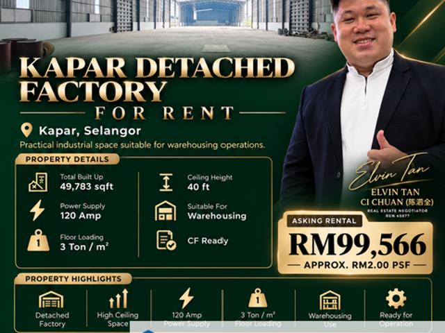 Warehouse for rent in Jeram, Selangor