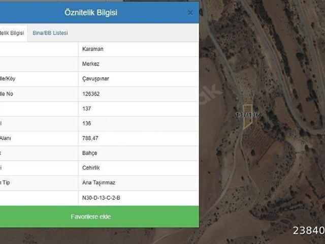 Çavuşpınarı, Karaman Merkez içerisinde satılık mülk