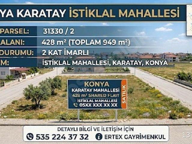 İstiklal Mahallesi, Karatay içerisinde satılık Arsa