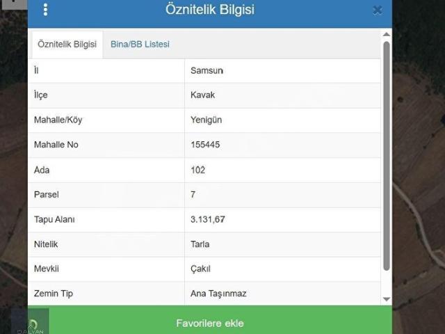 Kavak, Samsun içerisinde satılık Arsa