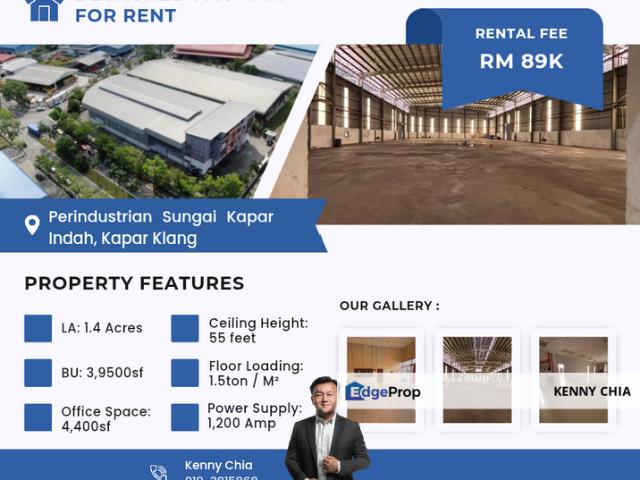Warehouse for rent in Port Klang, Selangor