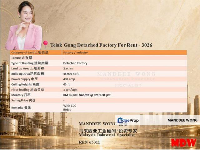 Warehouse for rent in Port Klang, Selangor
