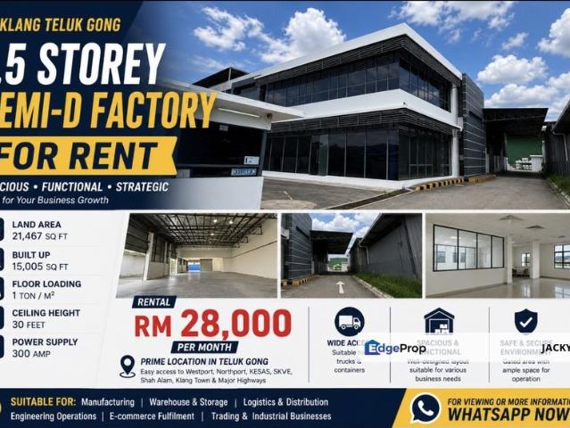Warehouse for rent in Port Klang, Selangor