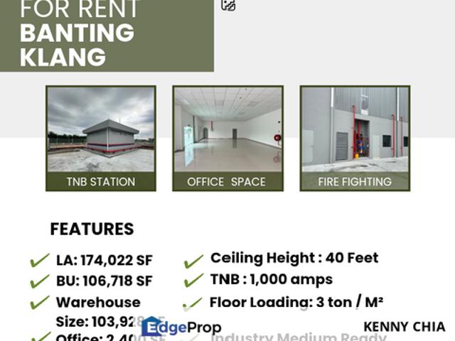 Warehouse for rent in Banting, Selangor