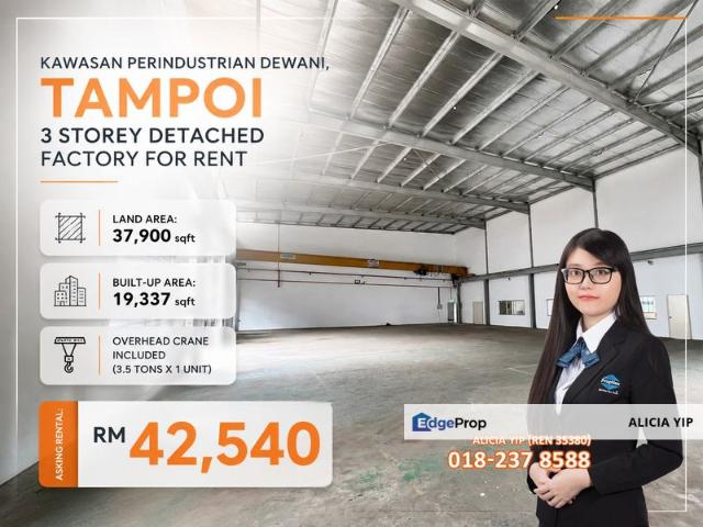 Warehouse for rent in Tebrau, Johor